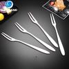 HANYANG Stainless Steel Fruit Fork Two Tines Fork Western Fork Fruit Fork Snacks Dessert Forks