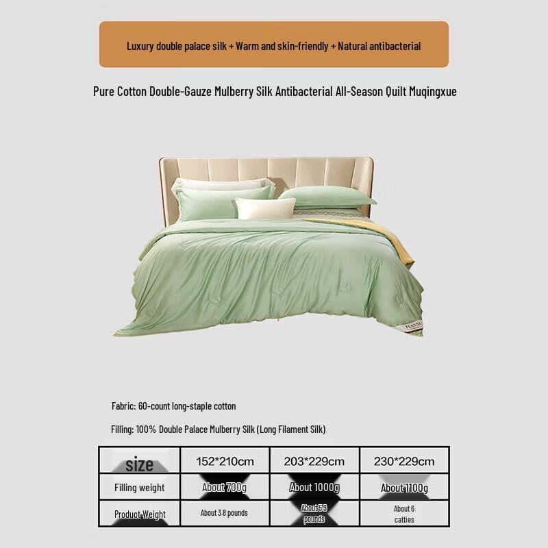 Fuanna 100% Mulberry Silk All-Season Quilt