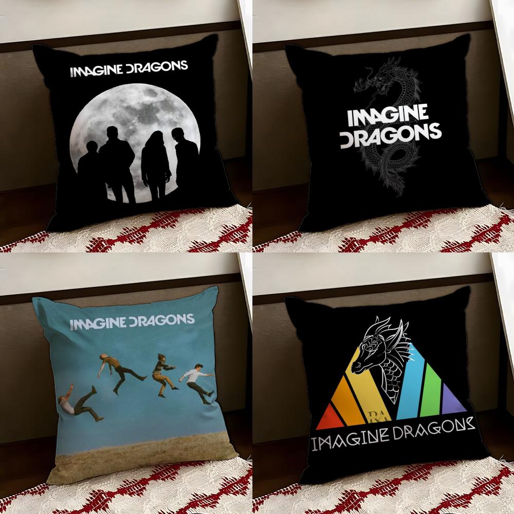 IImagine DDragons Cushion Cover Reversible Soft Durable Pillow Cover Home Car MultiScene Use for Daily Comfort