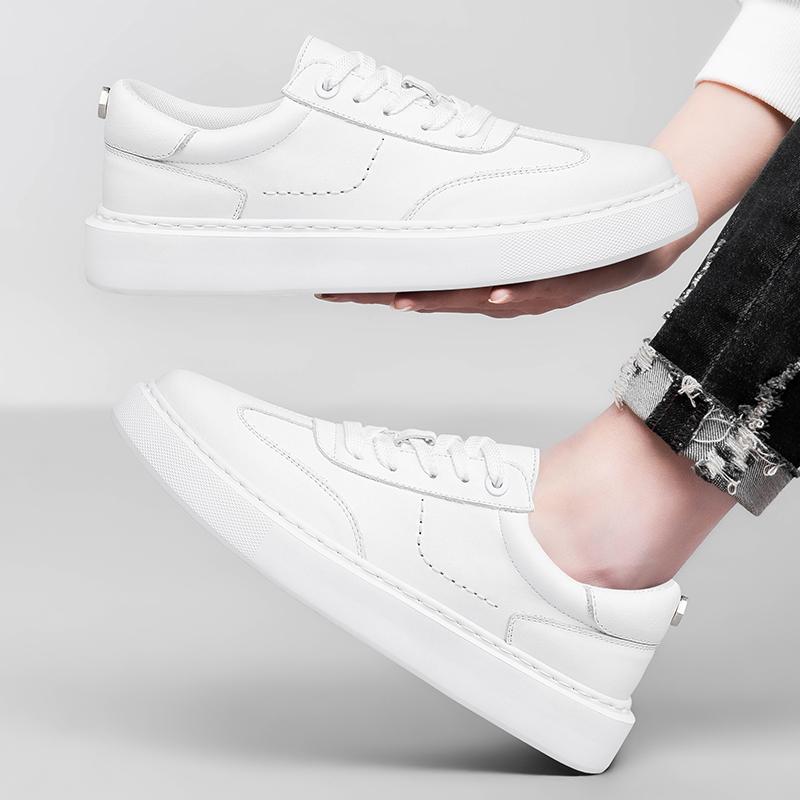 Fashion Male Skate Shoe Genuine Leather Mens Sneakers Male Comfortable Flats Handmade Men Casual Shoes Hot Sale Male Walking Footwear