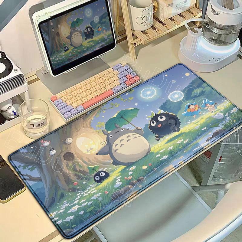 Mouse Mat Lockedge Anime T-Totoros Mouse Pad Laptop Gaming Accessories New Computer Game Keyboard Desk Pad XXL Mousepad for Gift