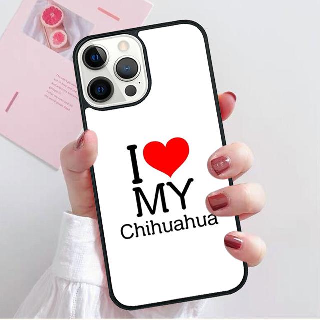 I Love My Chihuahua Dog Pug Coque Shell For iPhone 17 Air 15 16 14 13 12 Pro Max 11 Pro Max Plus Phone Case Cover