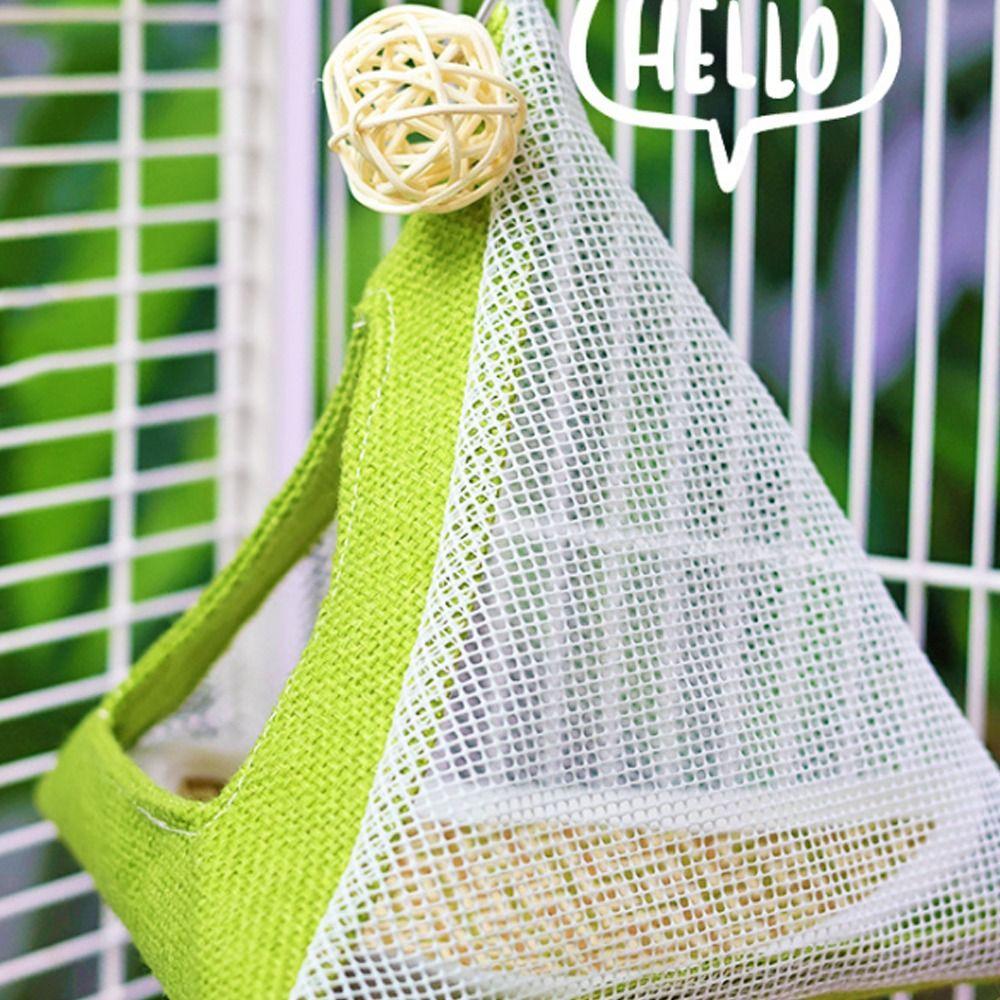 Triangular Summer Cooling Nest Breathable Net Bird Hammock Triangular Bird Hut Hiding House