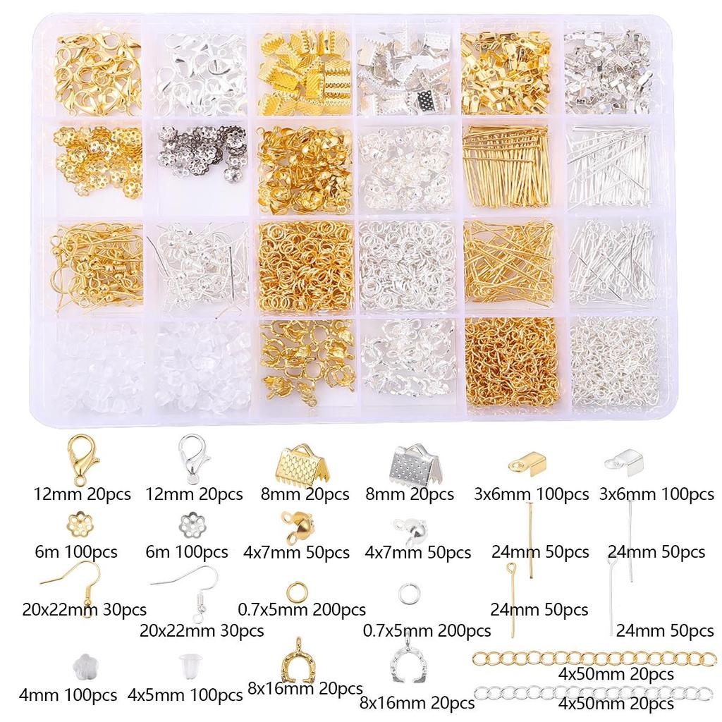 1Set/box Metal Charms Clasps Hook Earring Needle for DIY Accessories Jewelry Making