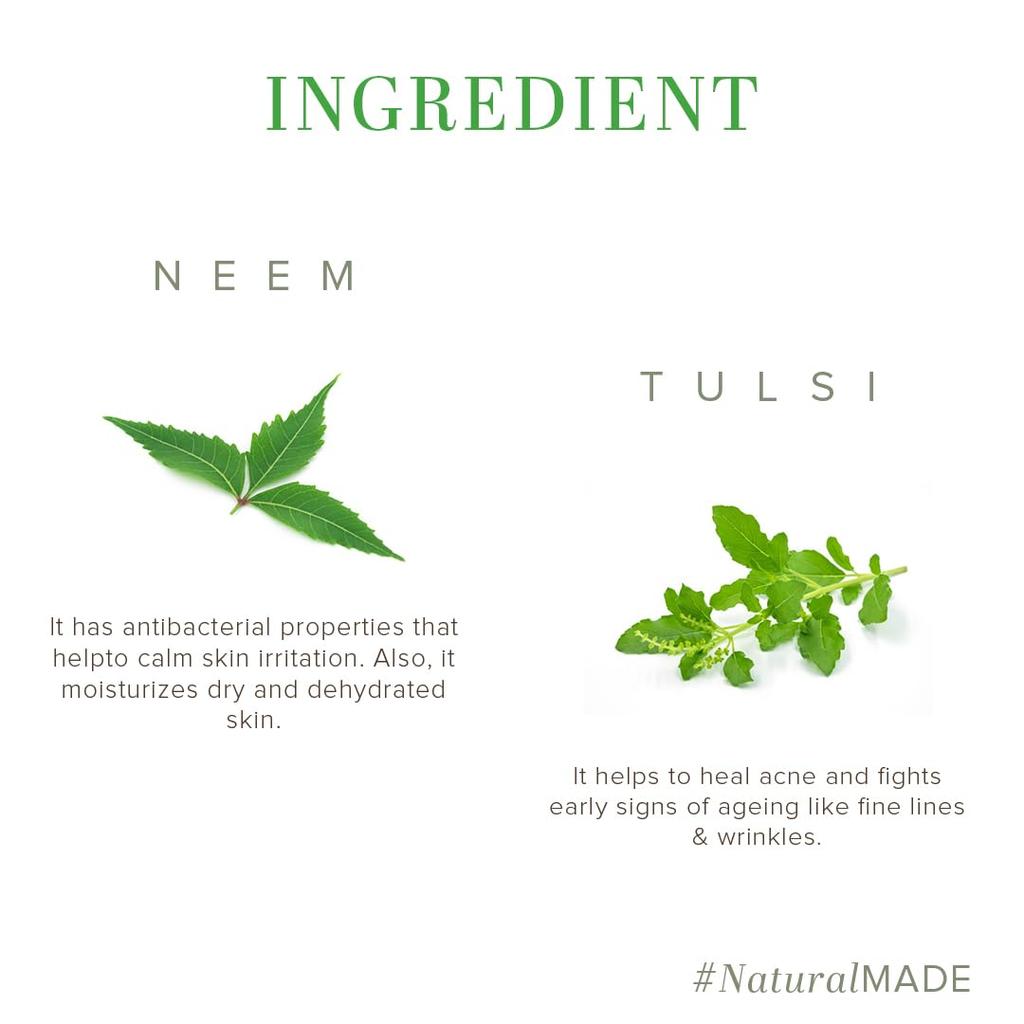 Khadi Natural Neem Tulsi Handmade Soap Pack of 1 125g x 5pcs | Herbal Bath Soap for All Skin Types