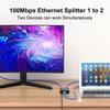 Ethernet-сплиттер Высокоскоростной сетевой распределитель 100 Мбит/с Универсальный Plug-Play Gigabit Ethernet-сплиттер LAN-сплиттер с USB