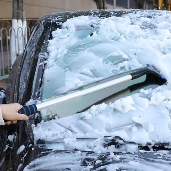Snow Shovel Multifunctional Portable Non-slip Rust-proof Anti-scratch Comfortable Grip De-icing Tool Winter Window Windshield Ice Scraper for Car