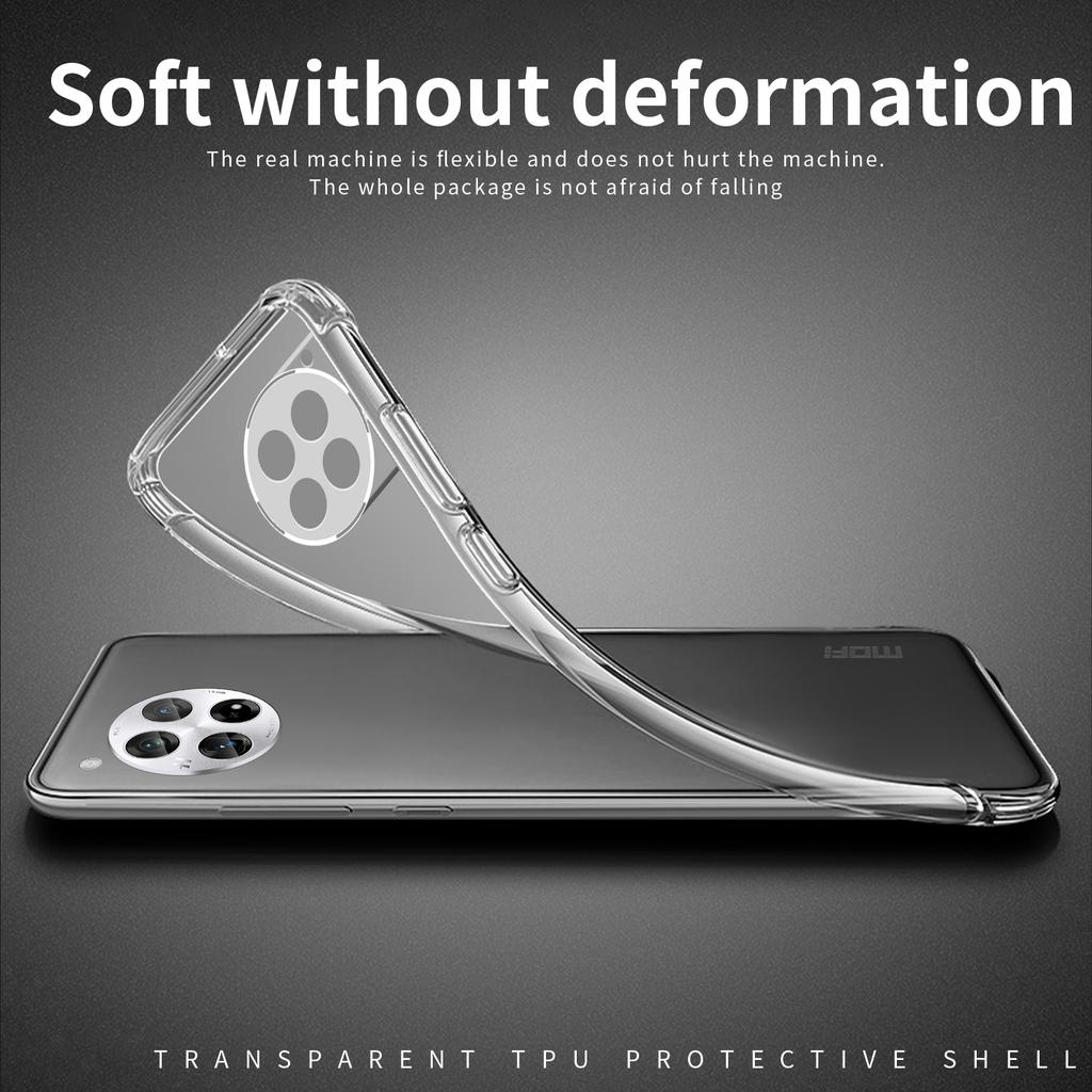 MOFI For OnePlus Ace 3 5G/12R 5G Case Slim Transparent TPU Phone Cover
