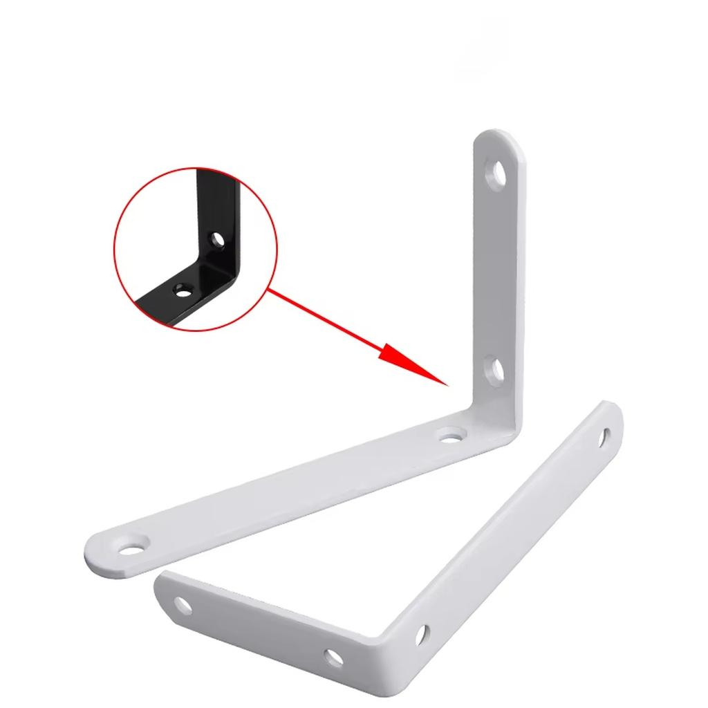 Угловой кронштейн L-образной формы из железа, черного цвета, для деревянной полки, сверхпрочный, для настенной полки