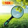 Portable Easy To Use Handheld 10X Jewelry Magnifying Glass Magnifier Reading Book Loupe