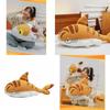 Huggable Shark Cat Plush Doll Cozy Pillow Perfect For Bedside Companion Sleep