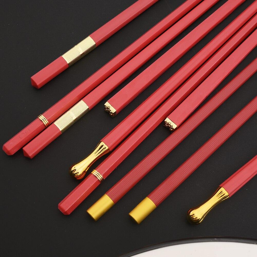 5 пар китайских палочек для еды, палочки для суши, корейские палочки для тушеного мяса, палочки для еды, многоразовые палочки из сплава, кухонная посуда, аксессуары для инструментов