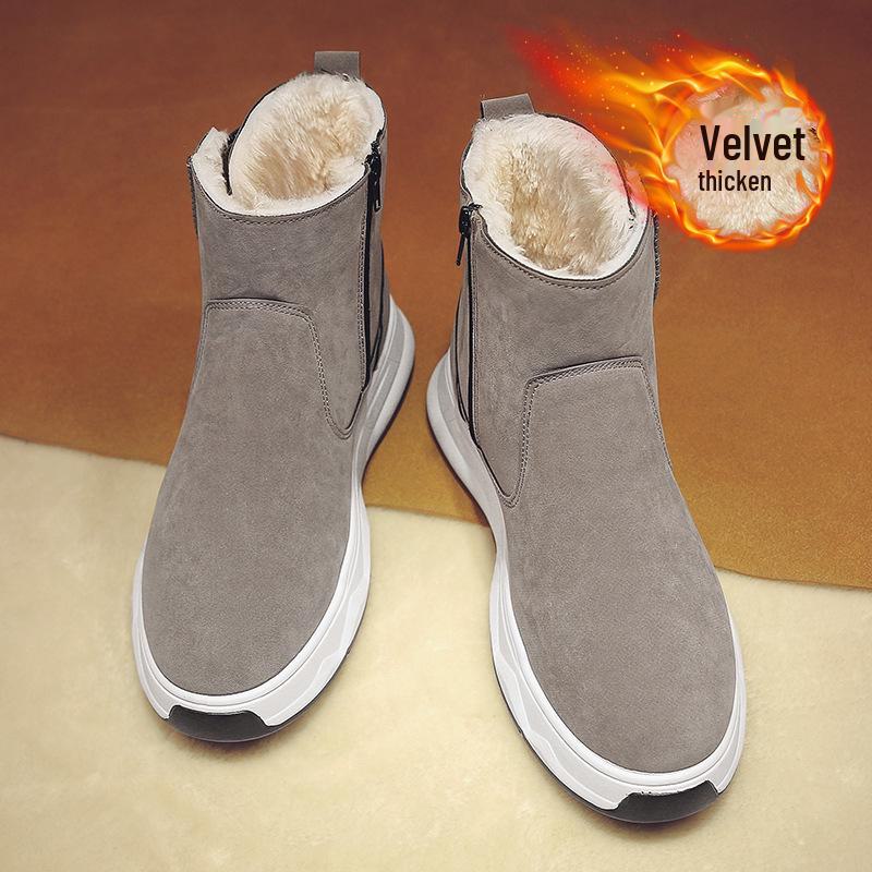 Мужские зимние ботинки: Морозостойкий, водонепроницаемый, утепленный до -40°, толстый бархат согревает, идеально подходит для северо-восточных зим.