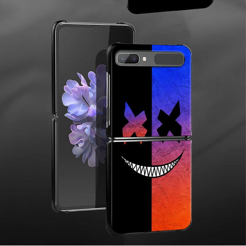 Terror Demon Smile Teeth Phone Case For Samsung Galaxy Z Flip 4 Z Flip3 5g Shell For Galaxy Z Flip Hard Cover Couqe