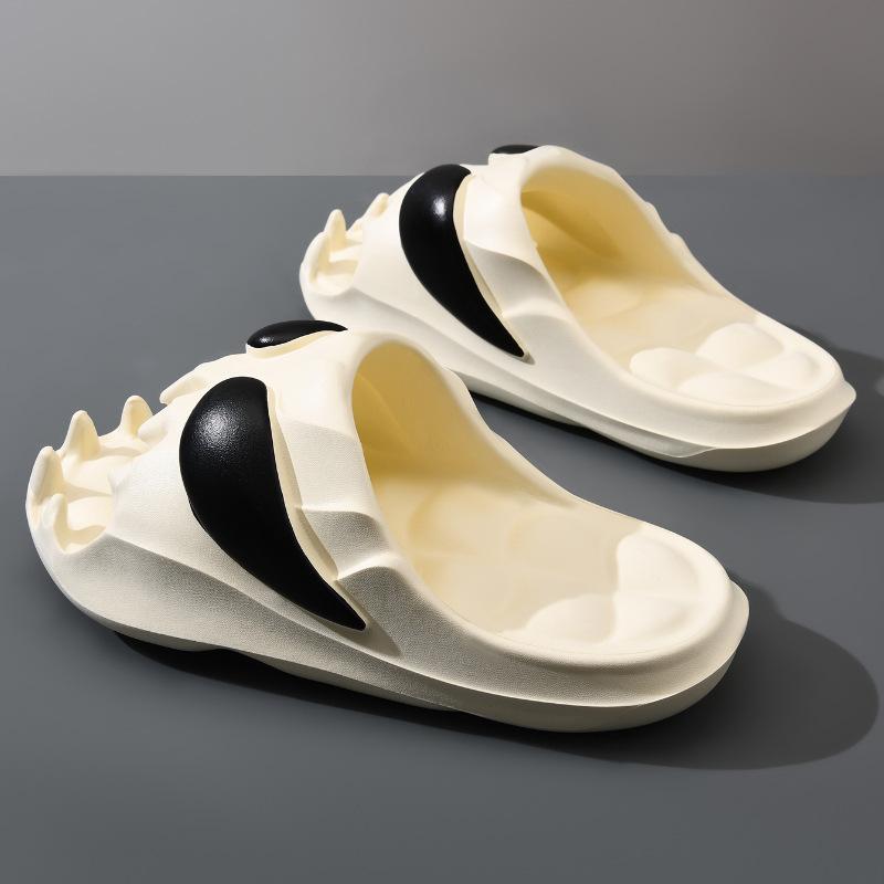 Мужские шлепанцы с черепом 2024, нескользящие сандалии из ЭВА с толстой подошвой, дышащие, мягкие, удобные для лета, сланцы для улицы на Хэллоуин (Возраст 12+)