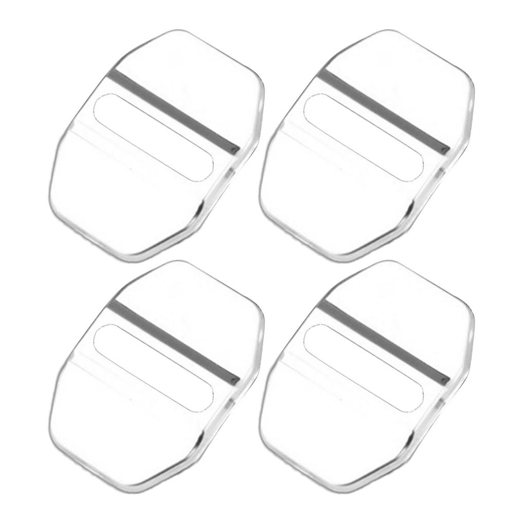 Крышка замка двери фургона из нержавеющей стали, ограничитель двери транспортного средства, защитный кожух, защелка двери, отделка цилиндра замка, хромированная крышка, ограничитель двери транспортного средства