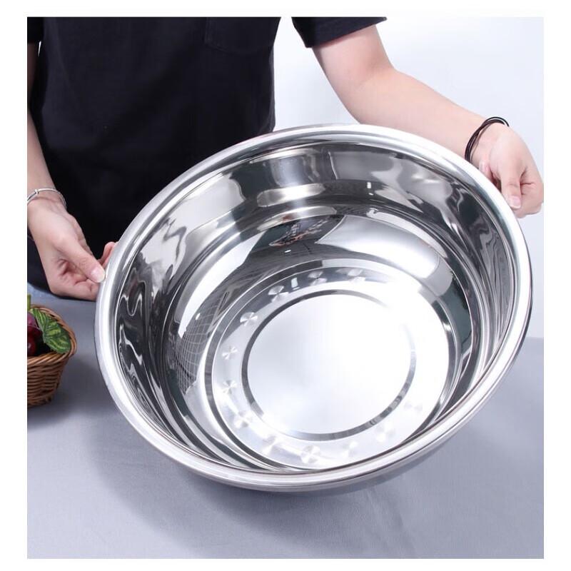 Homeglen Large Round Stainless Steel Multi-Purpose Bowl