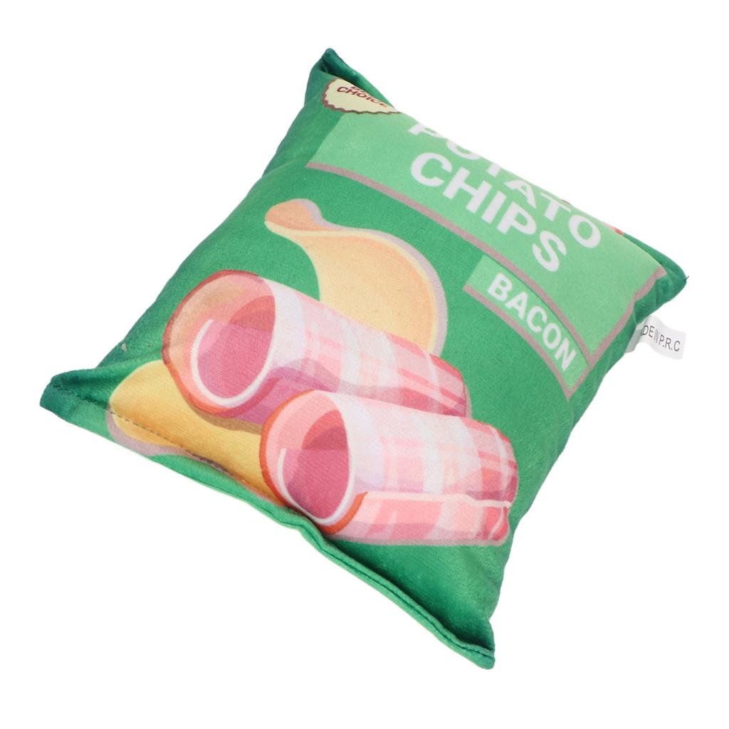 Плюшевая игрушка для собаки в виде картофельных чипсов со встроенной шуршащей бумагой, устойчивая к укусам, пищащая игрушка для собаки в виде пакета со снеками для