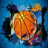 3d Photo Wallpaper Modern Simple Basketball Broken Wall Mural Graffiti Art Wall Painting Wallpaper