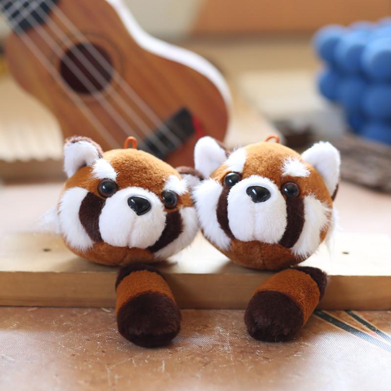 Plush Raccoon Mini Toy Cartoon Animal Keychain Backpack Pendeent Gifts Holiday