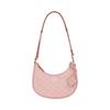 Сумка-хобо на плечо с принтом полумесяца, логотипом, покрытым холстом и кожей, New Moon, маленькая женская сумка, розовый MWHFSAC02P6001