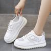 Breathable White Shoes for Women, Casual Sports Thick Soled Board Shoes