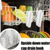 2PC  Cup Hanging Rack Home Wall-mounted Upside-down Draining Cup Multifunctional Storage Rack Nail-free Drinking Fountain Living