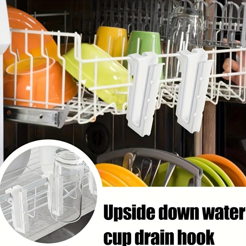 2PC Cup Hanging Rack Home Wall-mounted Upside-down Draining Cup Multifunctional Storage Rack Nail-free Drinking Fountain Living