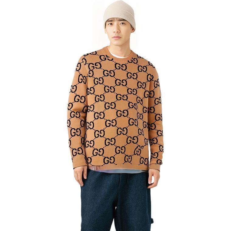 Gucci Джемпер с круглым вырезом из шерстяного жаккарда Gg 692900-XKCC5-2075