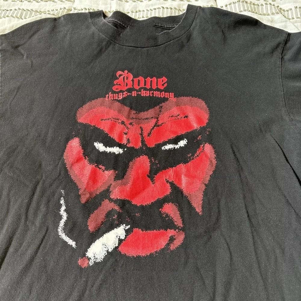 Горячая футболка Bone ThugsNHarmon<wbr>y 1996 года Подарок для фанатов Черная Все размеры TH343 Унисекс Футболка