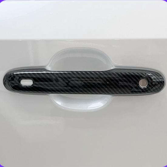 Накладки на ручки дверей автомобиля из углеродного волокна 4 шт. для Toyota Land Cruiser 2024 2025