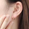 Серьги-кольца из серебра 925 пробы с золотым покрытием, витые, в форме волны