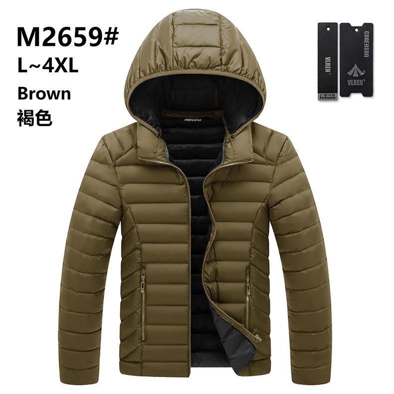 Men's New Hooded Cotton-padded Coat, Large Size Ribs Clothes, Order Men's Light Cotton Jacket.
