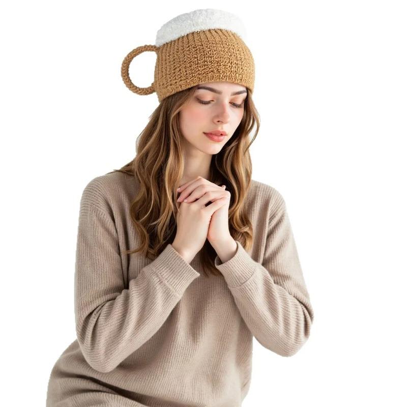 New Beer Mug Hat Unisex Knit Beanie Winter Warm Funny Party Headwear