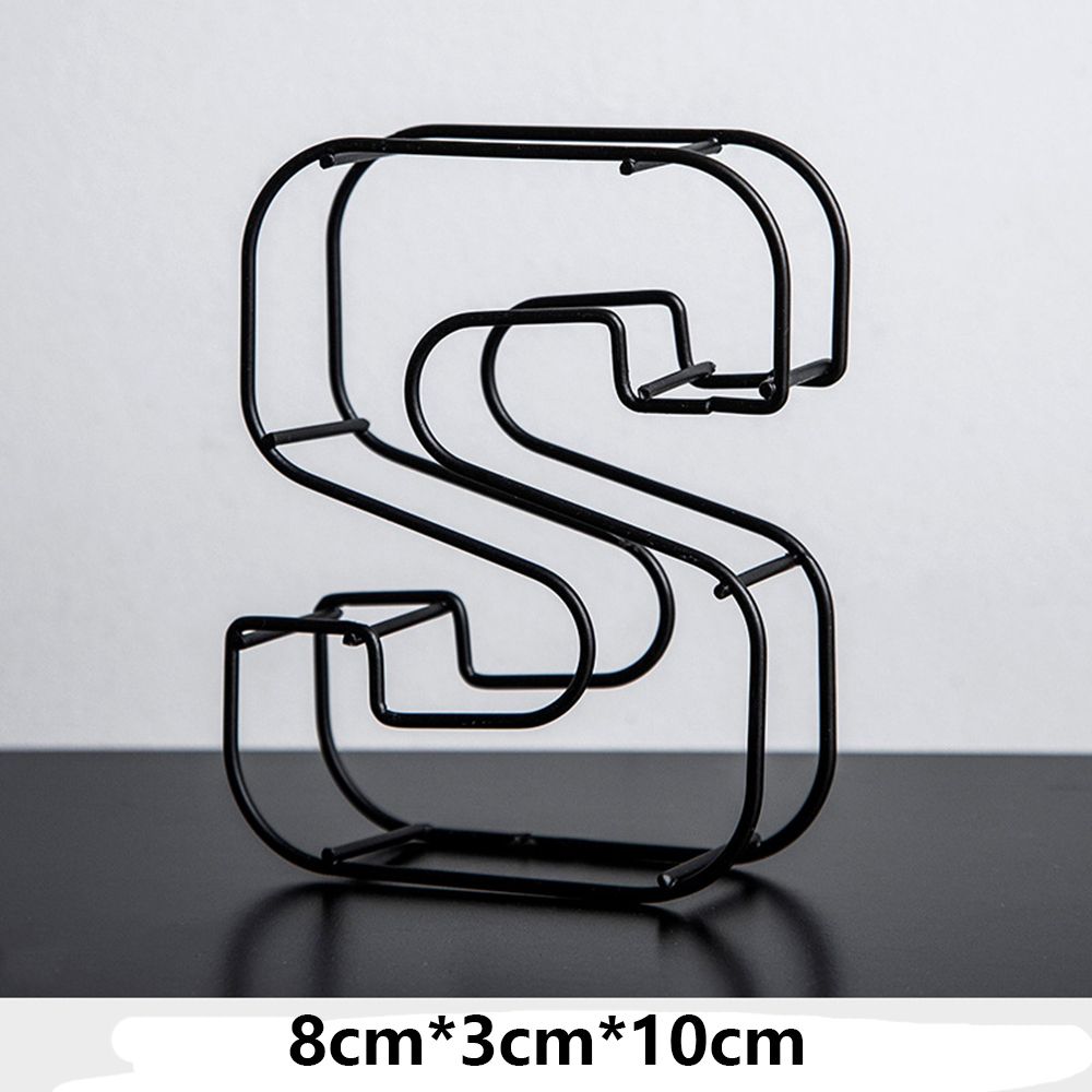 Украшение Настольное украшение Табличка на дверь Вывеска Кованое железо Алфавит Украшение для дома Металлическая Полая Буква
