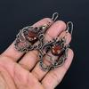 Серьги из сердолика, обернутые медной проволокой 999 пробы, серьги с драгоценными камнями ручной работы ко Дню памяти