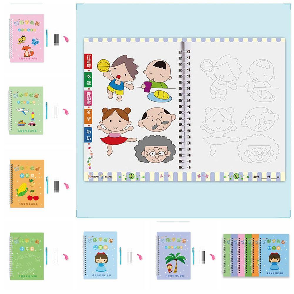 Thickening Children's Drawing Books Reusable Calligraph Practice Book  Kindergarten