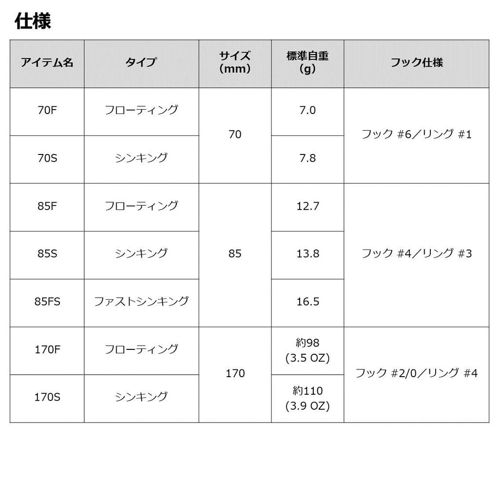 Daiwa Bass Lure STEEZ Prop 170F Natural Ghost Shad