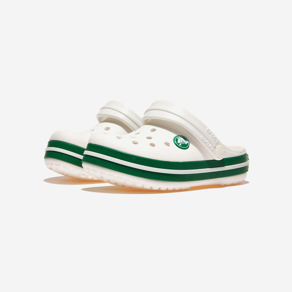 [Crocs] Crocband Clog Toddler [CRS207005-WHITE/GREEN IVY]