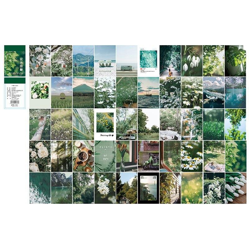 50 Sheets Vintage Paper Sticker Book DIY Diary Planner Decoration Scenery INS Sticker Album Phone Scrapbooking Kawaii Stationery