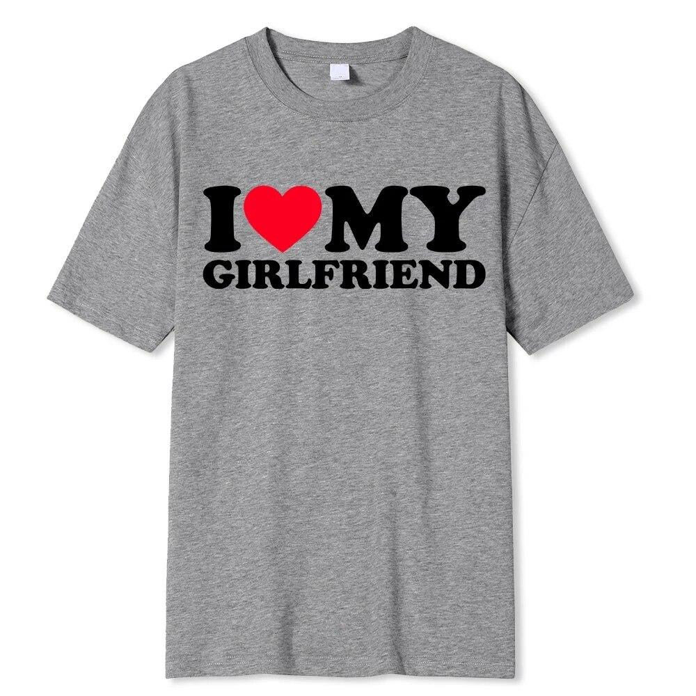 I Love My Boyfriend &I Love My Girlfriend So Please Stay Away From Me BF GF Saying Quote Gift Print Cotton T-shirt