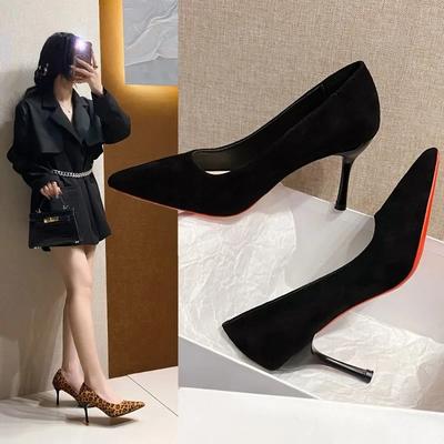 Сексуальные элегантные женские модные туфли с леопардовым принтом, модные босоножки с острым носком на высоком каблуке, женские босоножки