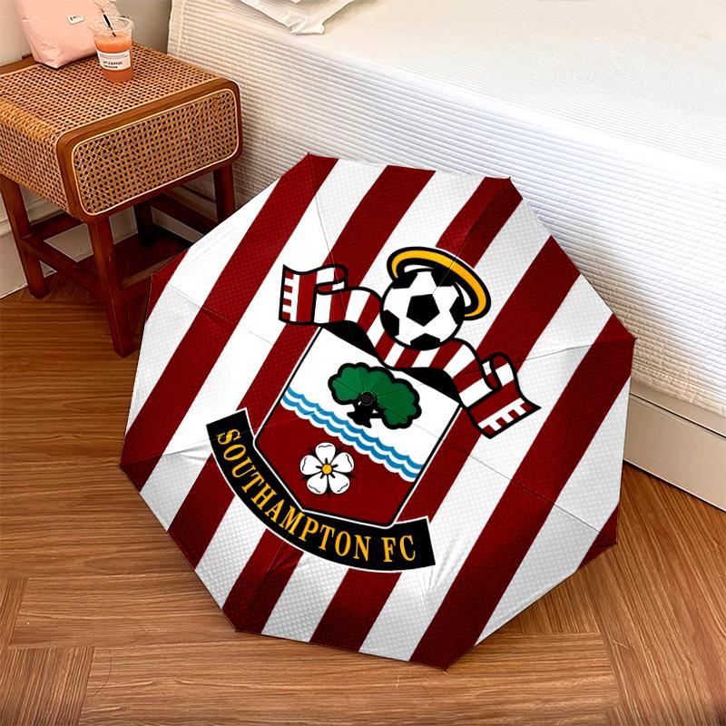 Southampton FCpattern, automatic folding umbrella, portable and foldable design, 8 ribs, a Christmas or birthday gift.