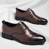 Кожаная обувь Мужская 2025 Новая Деловая Ретро Платье Мужская Тренд Мода Большой Размер Дерби Обувь Прилив