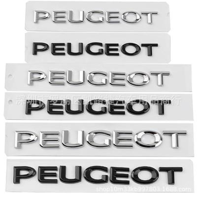 Наклейка с логотипом автомобиля Peugeot на заднюю часть автомобиля, модификация хромированной этикетки ABS на английском языке