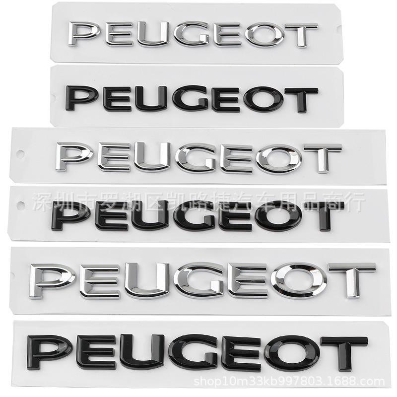 Наклейка с логотипом автомобиля Peugeot на заднюю часть автомобиля, модификация хромированной этикетки ABS на английском языке