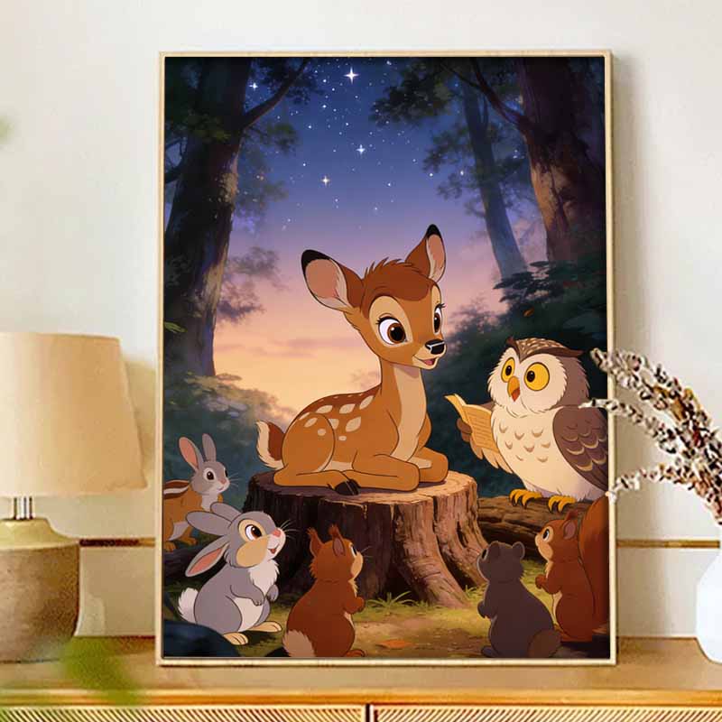 Disney Набор для алмазной живописи 5D Бэмби и друзья Алмазная мозаика Точечная живопись Домашний декор стен