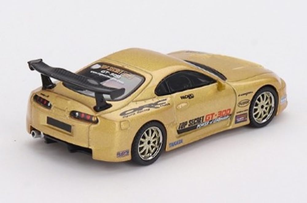 MINI GT Scale Toyota Supra Top Secret Gold Finished Product 1/64 (A80) GT-300 (Right-Hand Drive) MGT00961-BL