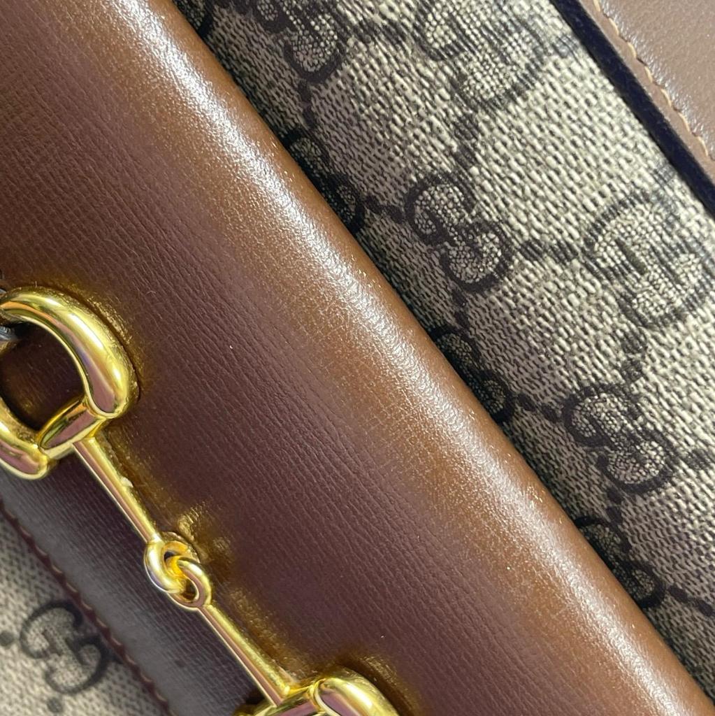 [Pre-Owned] Gucci Horsebit 1955 Small Shoulder Bag 'Beige/Ebony' - Very Good #1U5QXEV