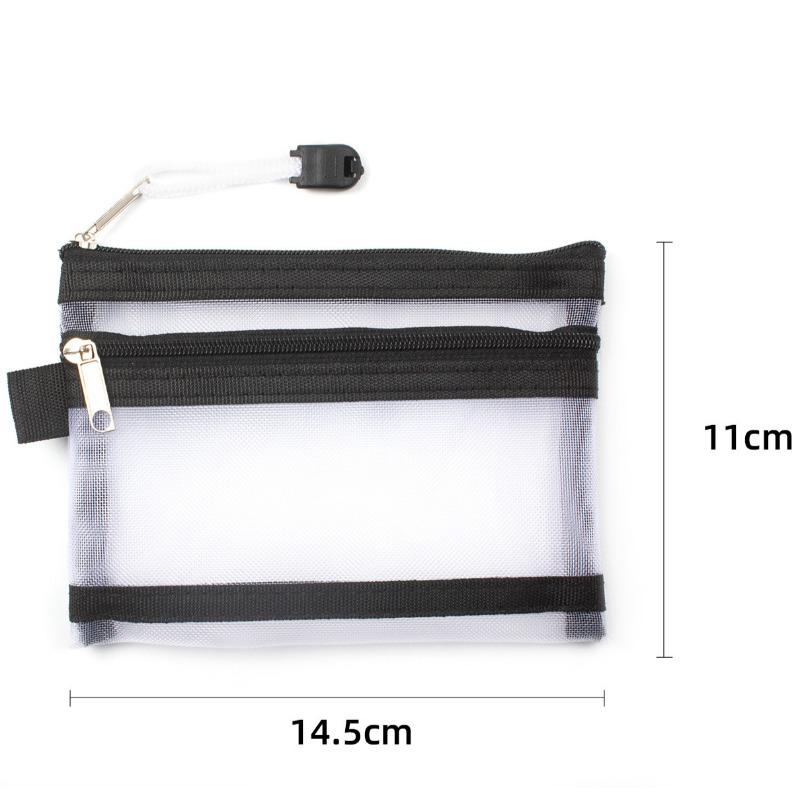 Многослойная сумка-молния для монет из нейлоновой сетки, органайзер для ключей, помады, наушников, держателя, удостоверения личности, кредитных карт, чехла для хранения
